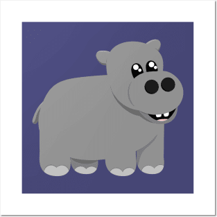 Cute Little Hippo Posters and Art